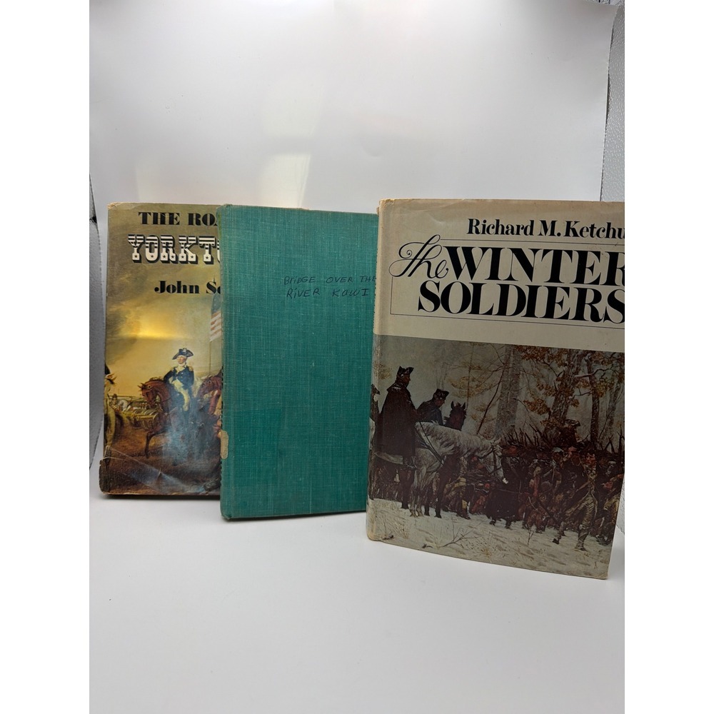 Vintage History Book Lot Winter Soldiers Road to Yorktown Bridge River Kwai